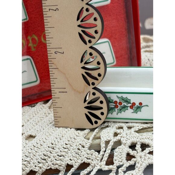 Set of 8 Vintage SPODE Christmas Place Card Holders NIB 1978 - Picture 7 of 7